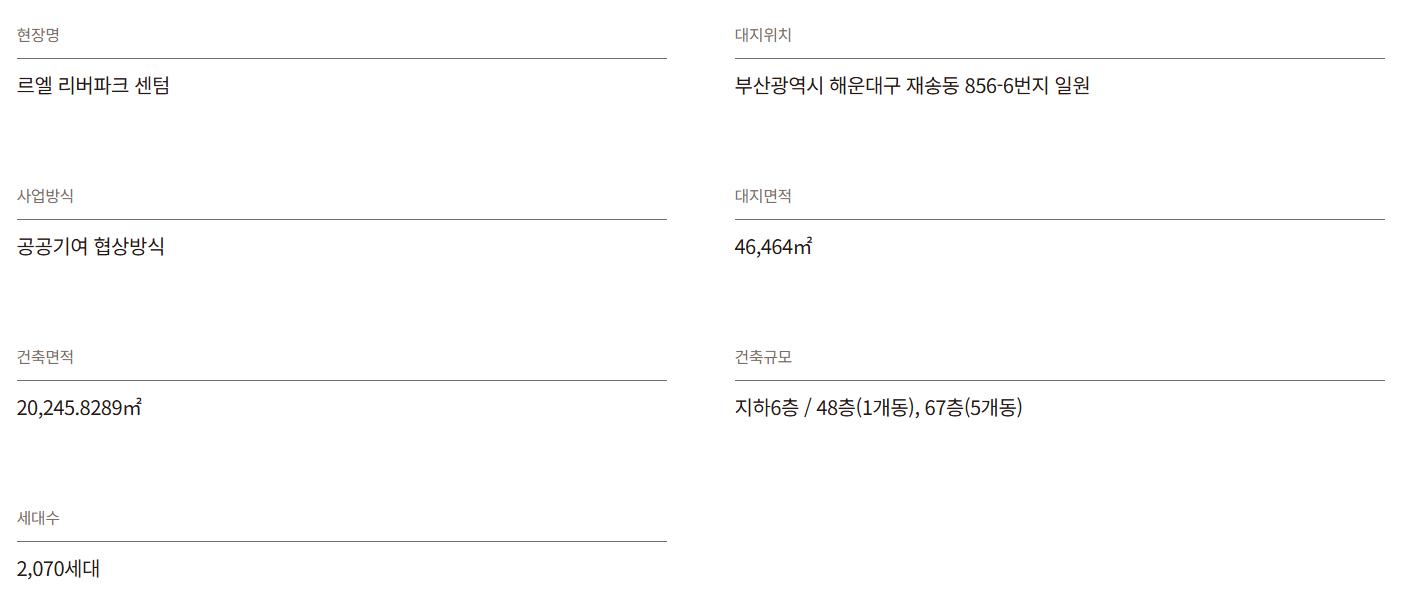 센텀 르엘_사업개요